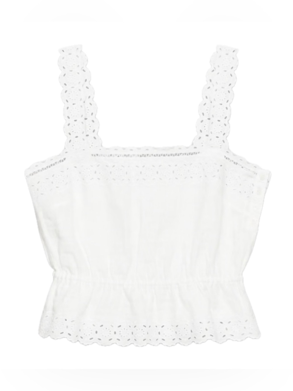 Aritzia Driftline Linen Top Little Moon White XL